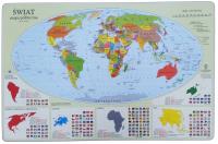Настольный коврик - карта мира-в подарок * * * польский продукт * качество