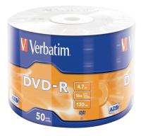VERBATIM DVD-R 4,7 ГБ 16X 100шт серебро Азо