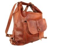 Кожаная сумка рюкзак натуральная кожа 2в1 кол