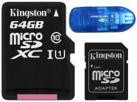 KINGSTON КАРТА памяти MICRO SD 64GB cl10 UHS-РИДЕР SD