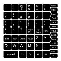 Польские наклейки на клавиатуру ноутбука PC PL 13x13
