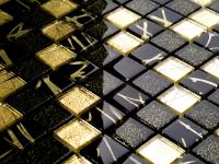 Стеклянная мозаика золотая черная ORO-НЕГРО ENGLASS