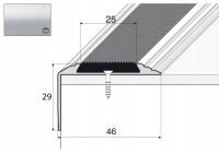 A38 Планка лестница не скользит 120см СЕРЕБРО