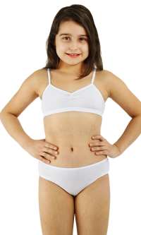 Wadima 40223 biustonosz, top dziewczęcy 140 biały