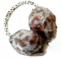 Теплые наушники зимние плюшевые леопардовые наушники