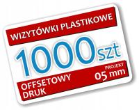 Wizytówki Plastikowe 05 mm 1000 szt Karty Rabatowe PCV Połyskowe CANVA