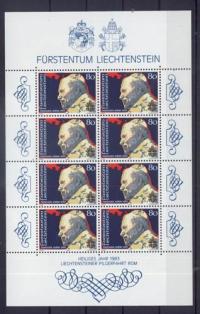 A0032 Liechtenstein Papież arkusik **