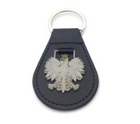 Брелок патриотический польский эмблема - старое серебро