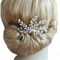 Гребешок головной убор украшения для волос серебряная свадьба