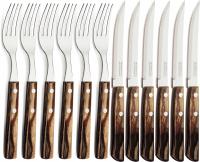 TRAMONTINA 12el. Столовые приборы для СТЕЙКА ПИЦЦЫ POLYWOOD