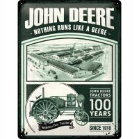 Доска JOHN DEERE 100 лет жестяная вывеска 30x40