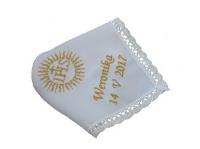 Платок головной убор для Святого Причастия-вышивка имя дата