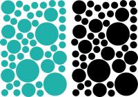 100шт горошек наклейки для ванной комнаты-цвета