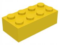 LEGO Klocek - brick 2x4 (3001) żółty 10szt