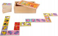 Sfd Domino obrazkowe Zoo drewniane Gra w podróż Zabawka dla dzieci 3+