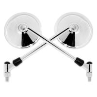 Lusterka lusterko na choppera chromowane chrom duże okrągłe M10