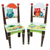 FantasyFields Zestaw krzeseł dla dzieci Drewniane