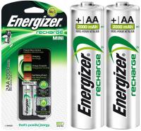 Energizer Mini Charger Prąd AA AAA + 2x akumulatorki AA 2000mAh
