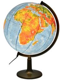 Глобус 420 мм с подсветкой 2в1 для подарка аппликация