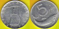 WŁOCHY 5 Lira 1973 r.