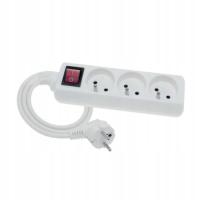 Przedłużacz listwowy Elgotech 5 m 3 szt. gniazd biały