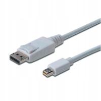 Kabel Digitus AK-340102-010-W miniDisplayPort - DisplayPort biały 1 m