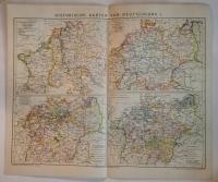 mapa Historische Karten von Deutschland 2x 1883