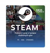 STEAM 150 zł Karta Podarunkowa - doładowanie, konto, wallet