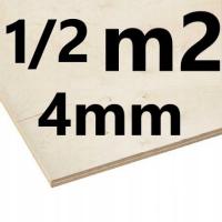 SKLEJKA 4mm CIĘTA NA WYMIAR 1/2 m2 KL2 LASER CNC