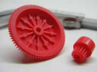 Zębatki do magnetofonów czerwone poliuretanowe 2 szt.