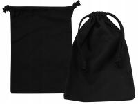 Worek bawełniany 15x20cm czarny 280g wielorazowy na biżuterię na prezent