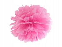 Pompon Bibułowy Różowy 25 cm Urodziny Panieński