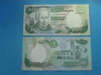 Kolumbia Banknot 200 Pesos 1984 UNC P-429b