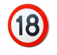 Настоящий металлический дорожный знак на 18-й день рождения светоотражающий 18 км / ч