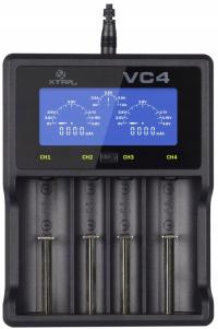 Зарядное устройство для цилиндрических аккумуляторов Li-ion и NiMH Xtar VC4