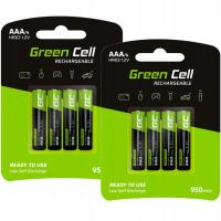 8x Аккумуляторы Палочки Green Cell R03/AAA 950mAh