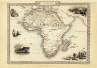 Карта Африки, иллюстрированная Таллисом 1851 г.