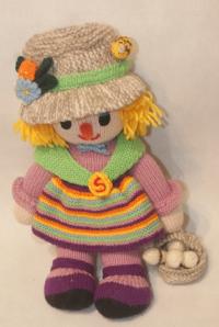 HANDMADE DZIEWCZYNKA LALKA MASKOTKA OK.30 CM