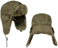 Зимняя ушастая военная шапка US MA1 OLIVE L