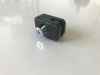 Przelotka z wkrętem czarna drut napinacz - 100szt kolor czarny