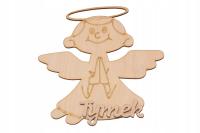 EKO DEKORY WESOŁY ANIOŁEK EKO ZAWIESZKA + IMIĘ