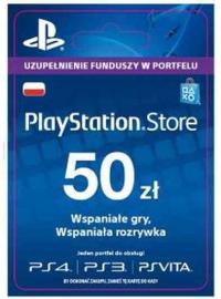 PlayStation 50 zł PSN Network Store Kod PS4 PS3