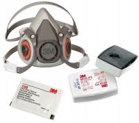 Пылезащитная маска 3M 6200 M фильтры 6035 P3 R полумаска полный комплект Оригинал
