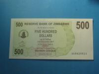 Zimbabwe Banknot 500 Dollars 2006 UNC P-43