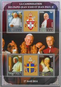 Papież Jan Paweł II Kanonizacja Tchad arkusik #T4