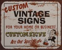 BLASZANY SZYLD - CUSTOMS VINTAGE SINGS FOR YOUR...