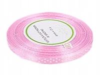 Горошек атласная лента горошек розовый 6 мм 22 м