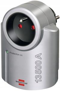 2× Adapter przepięciowy Brennenstuhl Primera-Line 1 gniazdo srebrny 3680 W