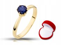 Золотое обручальное кольцо сапфир 0,50 ct.24