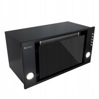 Okap kuchenny do zabudowy 60cm GLOBALO DESOLERO CZARNY SZKŁO 525m³/h 48dB